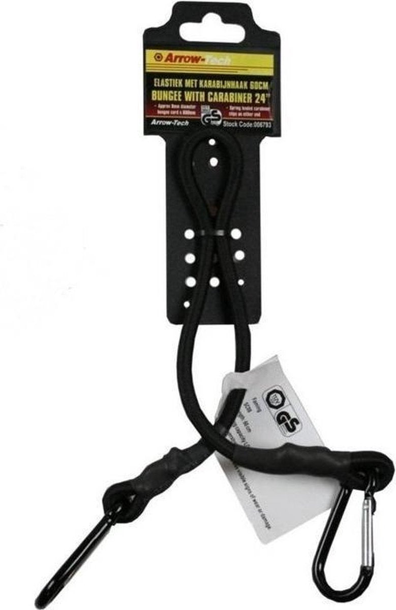 Karabijnhaak met elastiek voor bagage of trolley 60 cm