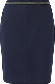 Cassis - Effen rok in bengaline - Marineblauw