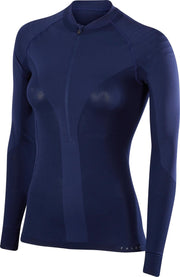 FALKE Warm Shirt Lange Mouw Zip 39122 - XL - Blauw
