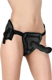 Deluxe Silicone Strap On - 8 Inch - Black