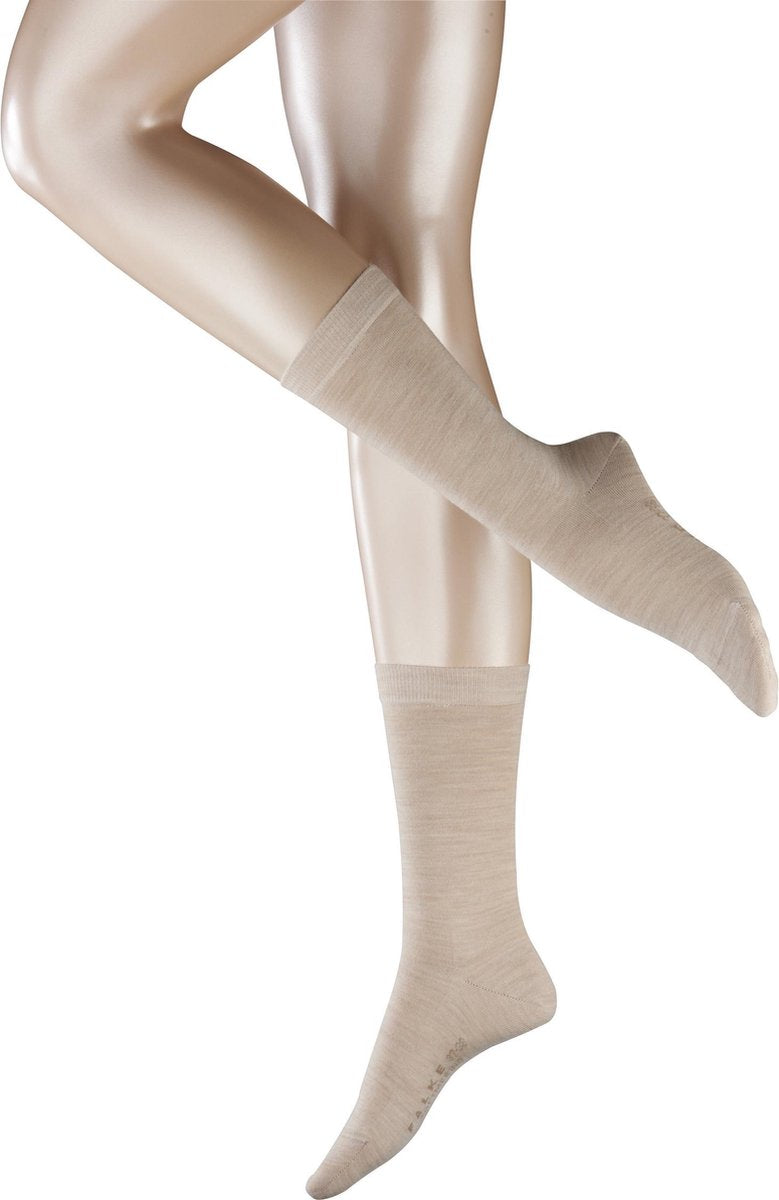FALKE SoftMerino Sokje 47488 - Beige 4549 linn mel. Dames - 35-36