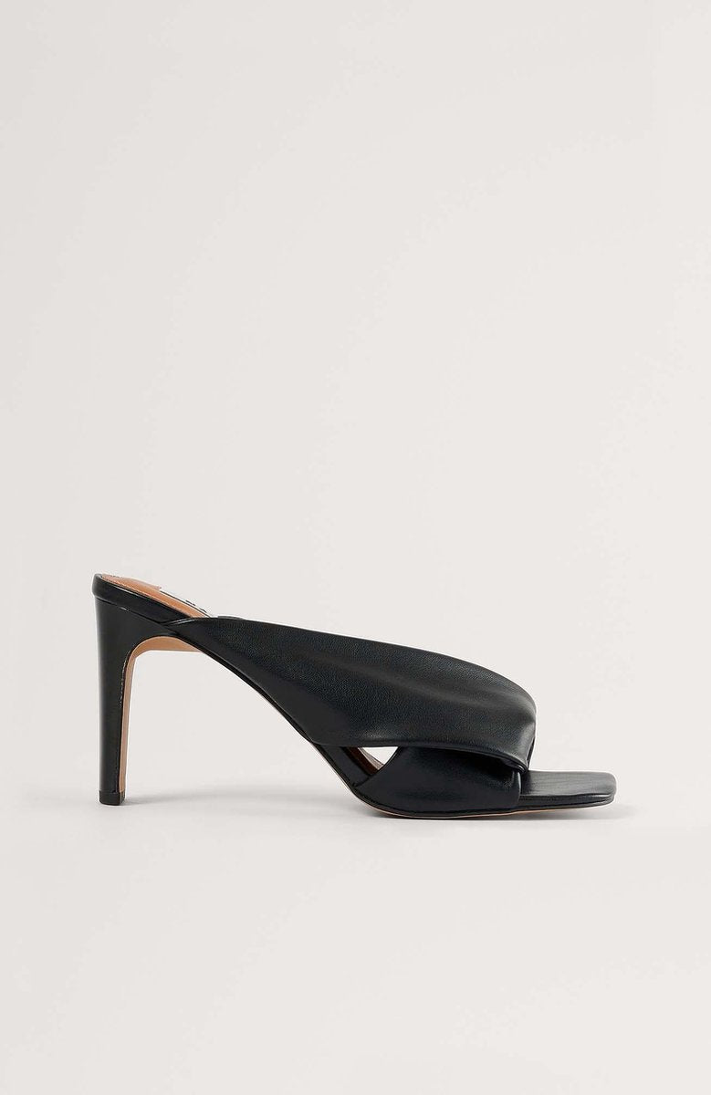 NA-KD Knotted Vrouwen Muiltjes - Black - Maat 41