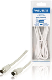 Valueline VLSB40000W20 coax-kabel 2 m Wit