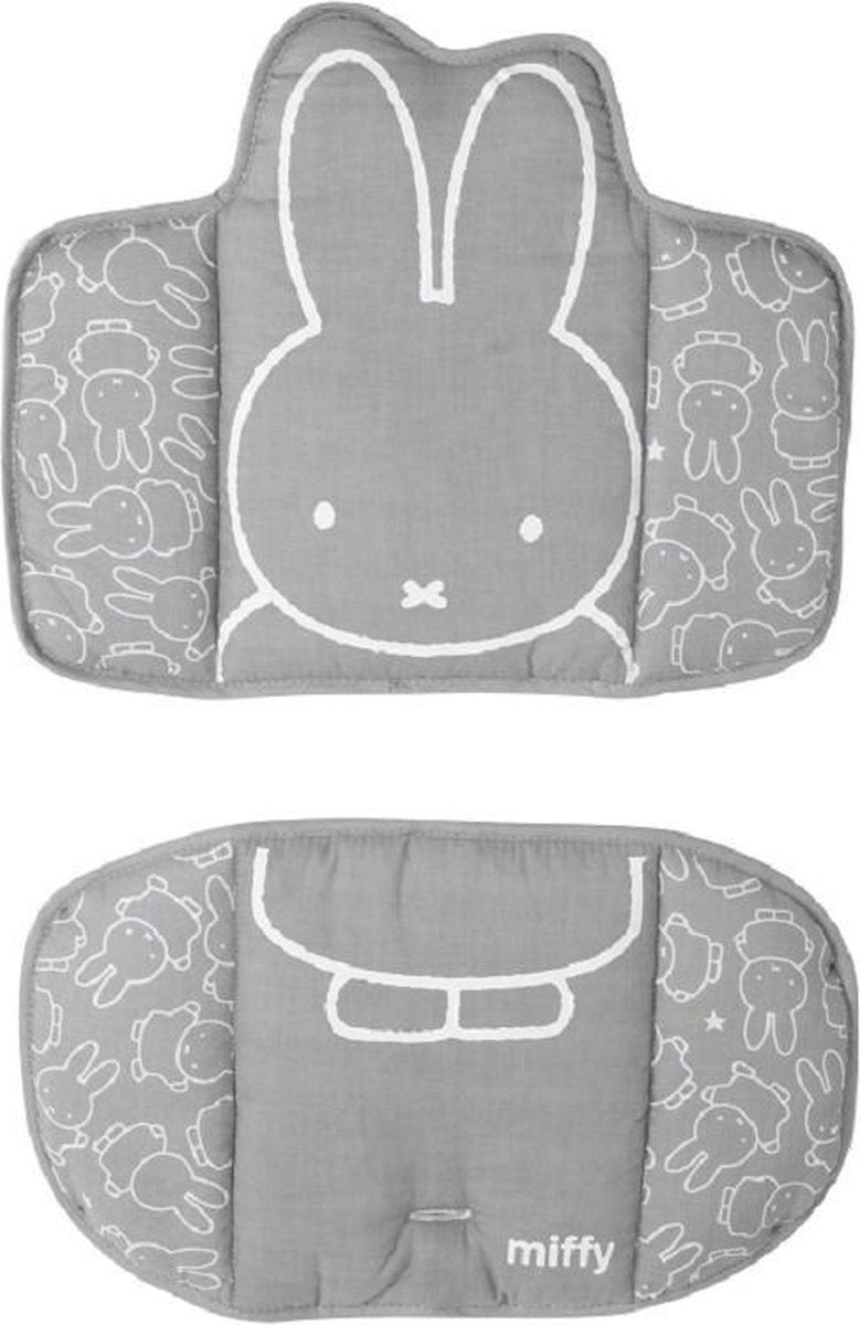 Roba Stoelverkleiner Miffy Junior Polyester Grijs/wit 2-delig
