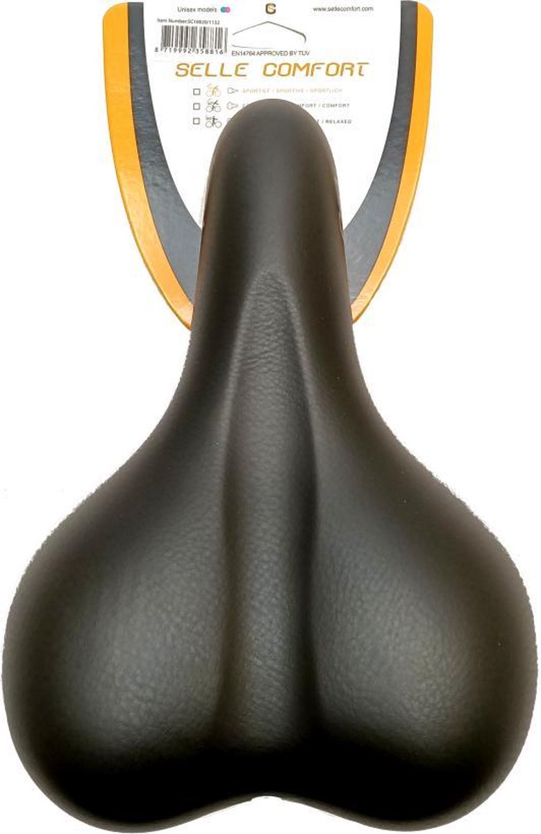 Selle Comfort zadel zwart gel