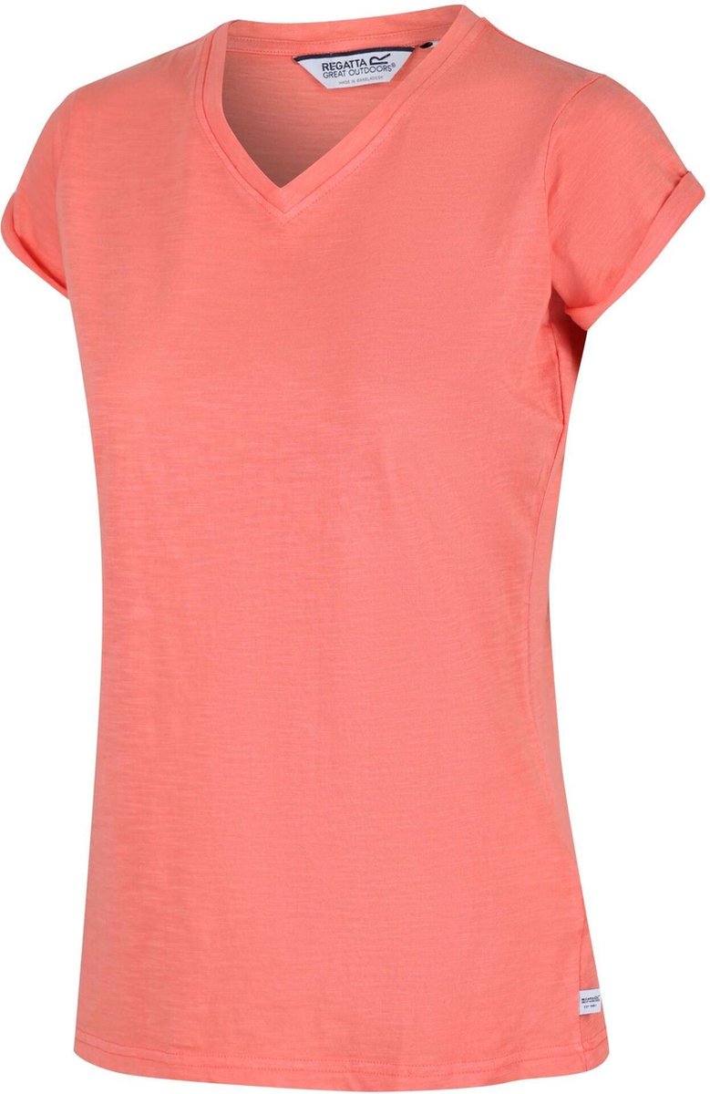 Regatta Outdoorshirt Dames Katoen Zalmroze Maat 3xl