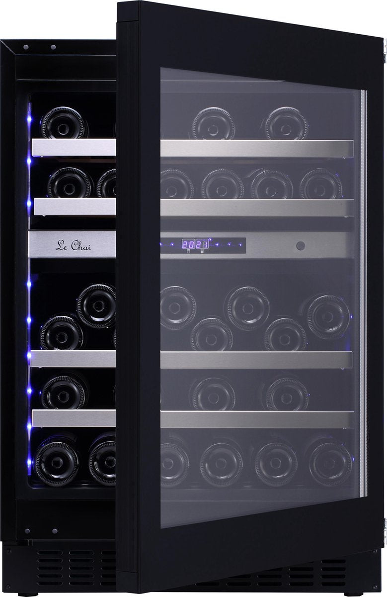 Le Chai LBN458PO - Push Open - Onderbouw Wijnkoelkast - 2 zone - 45 Fl