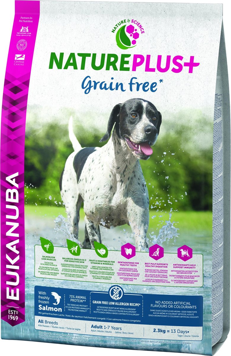 Eukanuba hondenvoer  Nature+ adult grainfree salmon 2