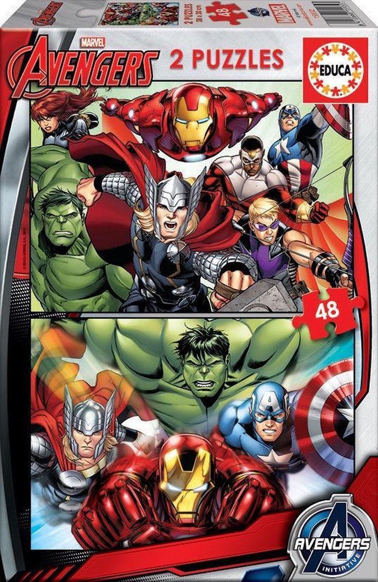 Educa - Marvel: The Avengers - 2 x 48 Puzzel stukjes