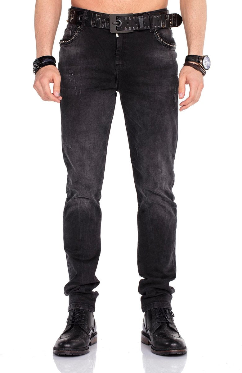 Cipo & Baxx Jeanshose mit Gürtel