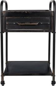 Nancy's Jacinto City Trolley - Industrieel - Zwart - IJzer - 32 cm x 38 cm x 11