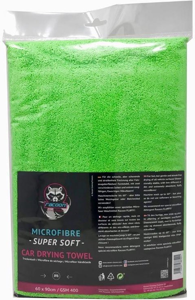 Racoon MICROVEZEL-AUTODROOGDOEK (60x90cm)