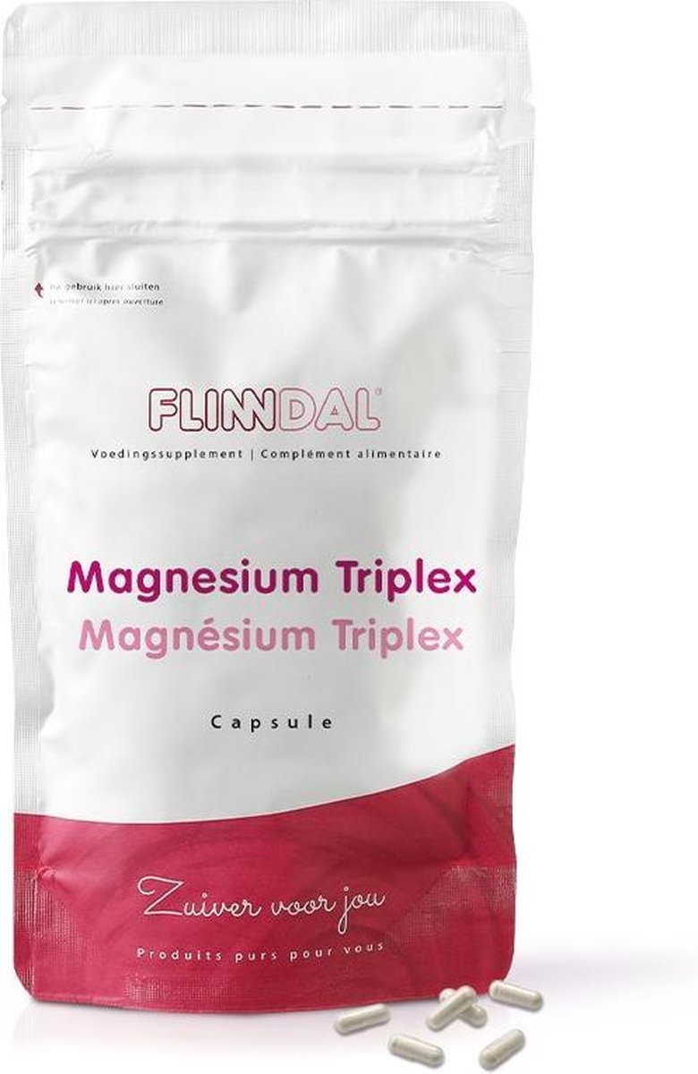 Magnesium Triplex (Ondersteunt de energiehuishouding) - 90 Tabletten - Flinndal - Ondersteunt de energiehuishouding