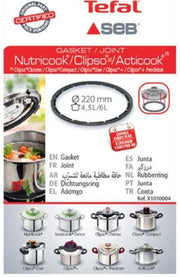 Dekselring afdichting snelkook pan origineel SEB Tefal Diameter 220mm 4.5 - 6 liter NUTRICOOK / CLIPSO / ACTICOOK 15670 v