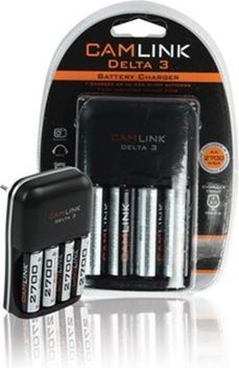 Camlink Batterijlader - plus 4 2700 mAh Batterijen