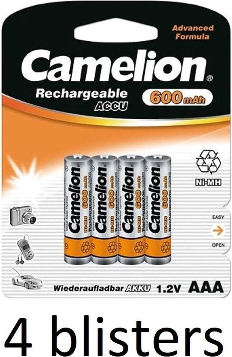 Camelion AAA 600mah oplaadbaar - 16 stuks
