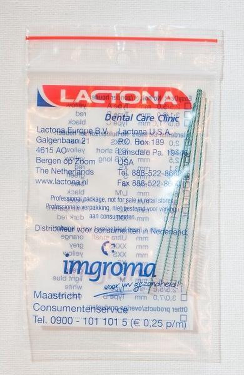 Lactona Interdentaal Ragers Small 4mm - Groen - 5 x 5 Stuks - Voordeelpakket