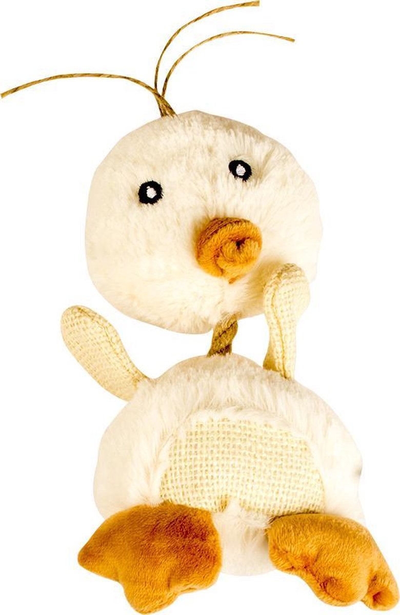 duvo knuffel eend  - 22 cm - beige