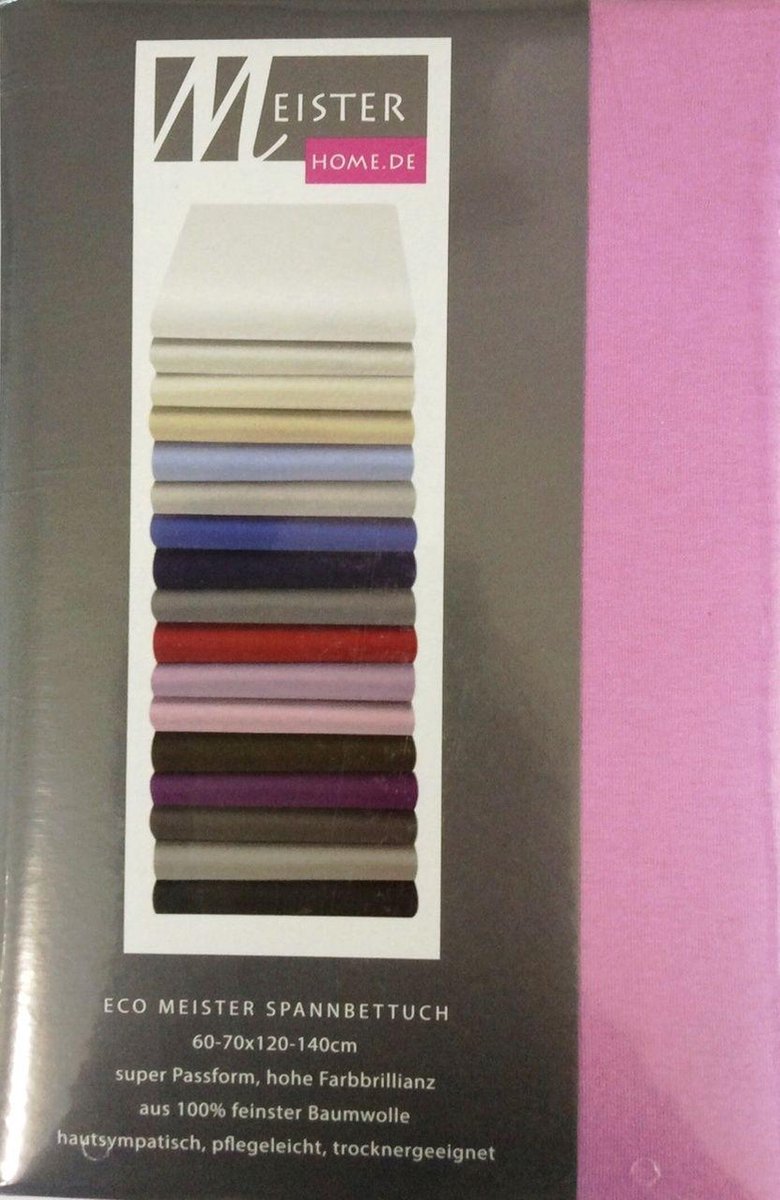 Kinder hoeslaken 60/70 x 120/140 cm Roze