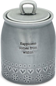Pot met deksel / Happiness comes from within