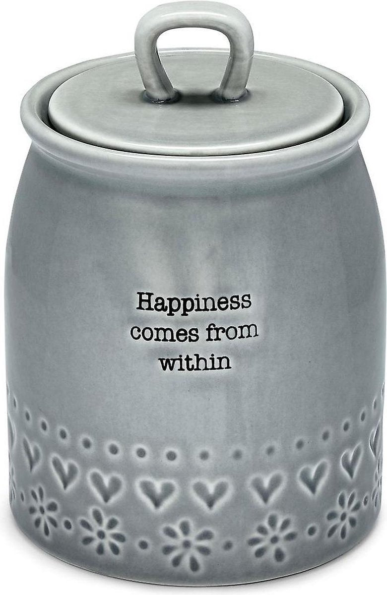Pot met deksel / Happiness comes from within