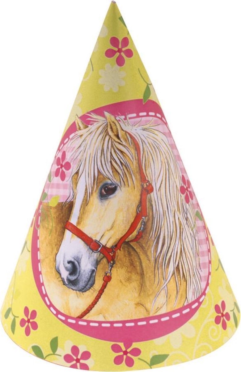AMSCAN - 6 feesthoedjes thema Paard - Decoratie > Feesthoedjes