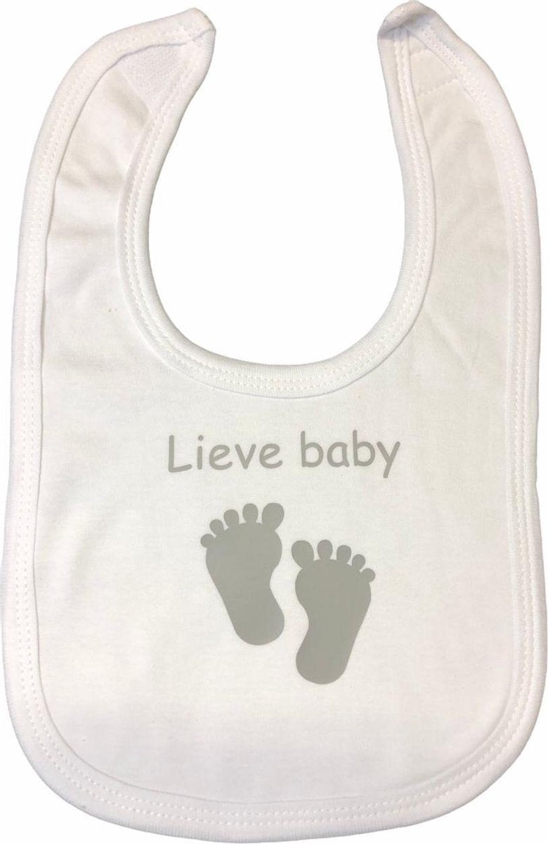 Soft Touch Slabber Lieve Baby Jongens 33 Cm Katoen Wit/grijs
