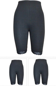 Dames shorts 3 pack lang pijp met kant L 40-42 zwart
