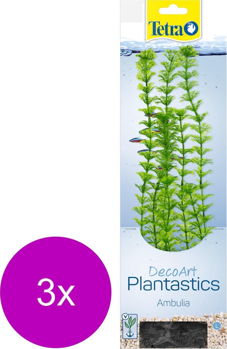 Tetra Decoart Plantastics Ambulia - Aquarium - Kunstplant - 3 x Large