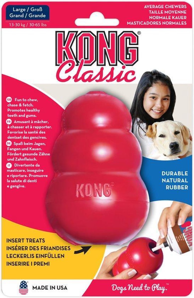 Kong - Hondenspeelgoed - Rood - L