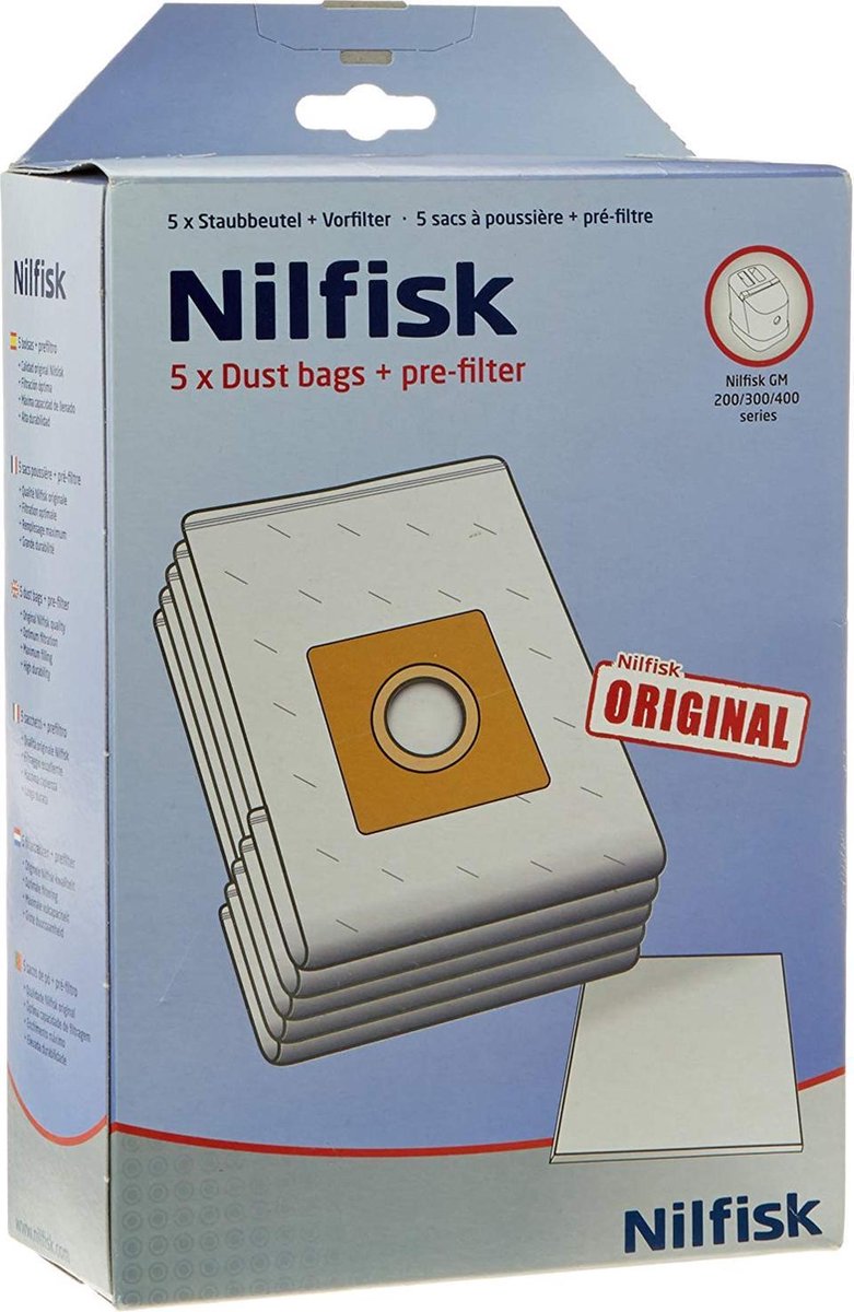 Nilfisk originele Stofzuigerzakken GM200
