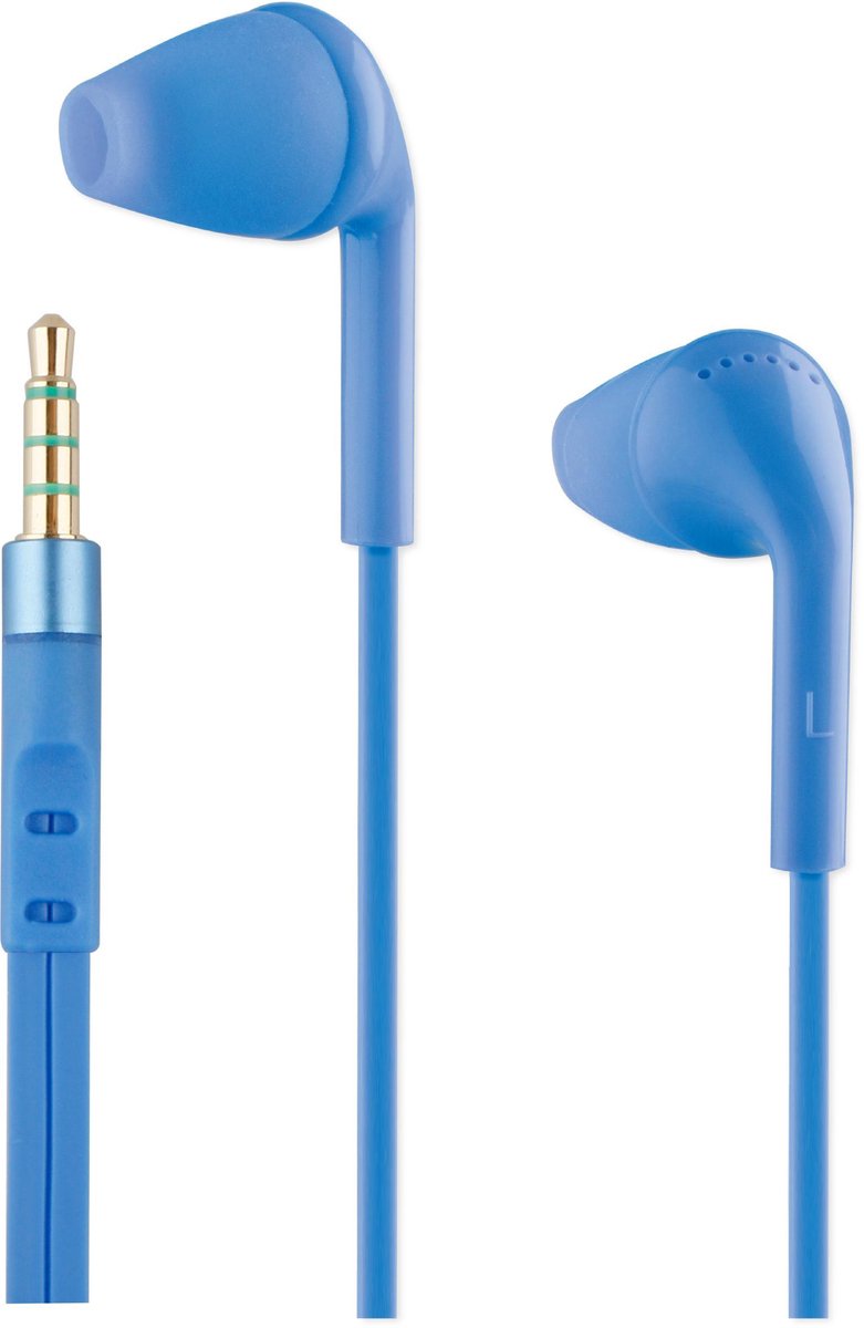 BeHello Oordopjes met afstandsbediening 3.5mm - Blauw