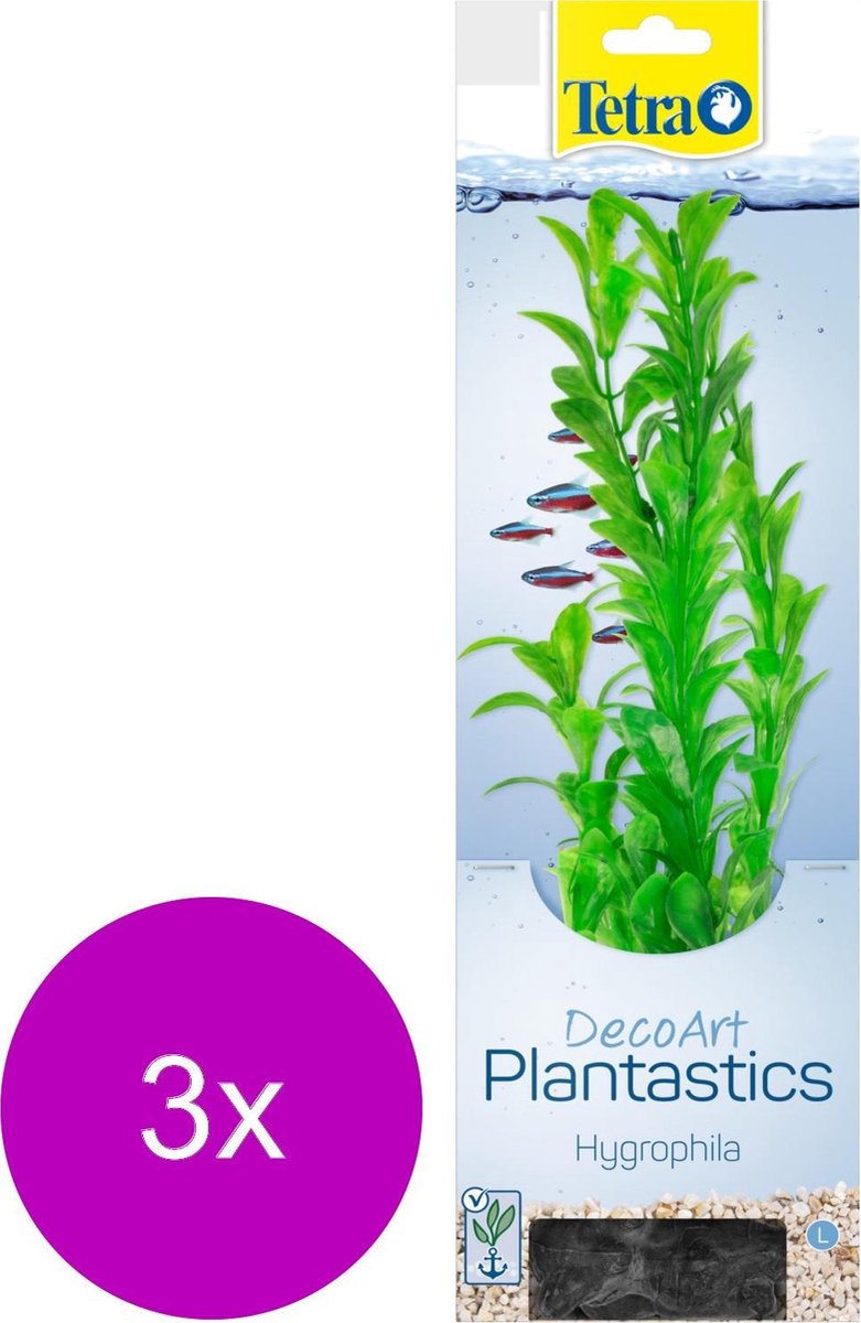Tetra Decoart Plantastics Hygrophila 36 cm - Aquarium - Kunstplant - 3 x Large