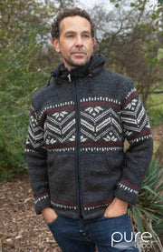 Pure Wool  herenvest WJK-1314 Antraciet - Antraciet - M