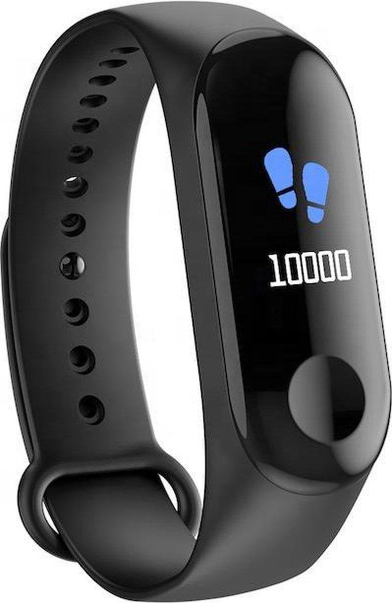 OPTIBLE - Stappenteller - Calorieënmeter - Hartslagmeter - Sport horloge - Bloeddrukmeter - Afstandmeter - Zwart - Smart Bracelet - IOS & Android - Voor Heren en Dames
