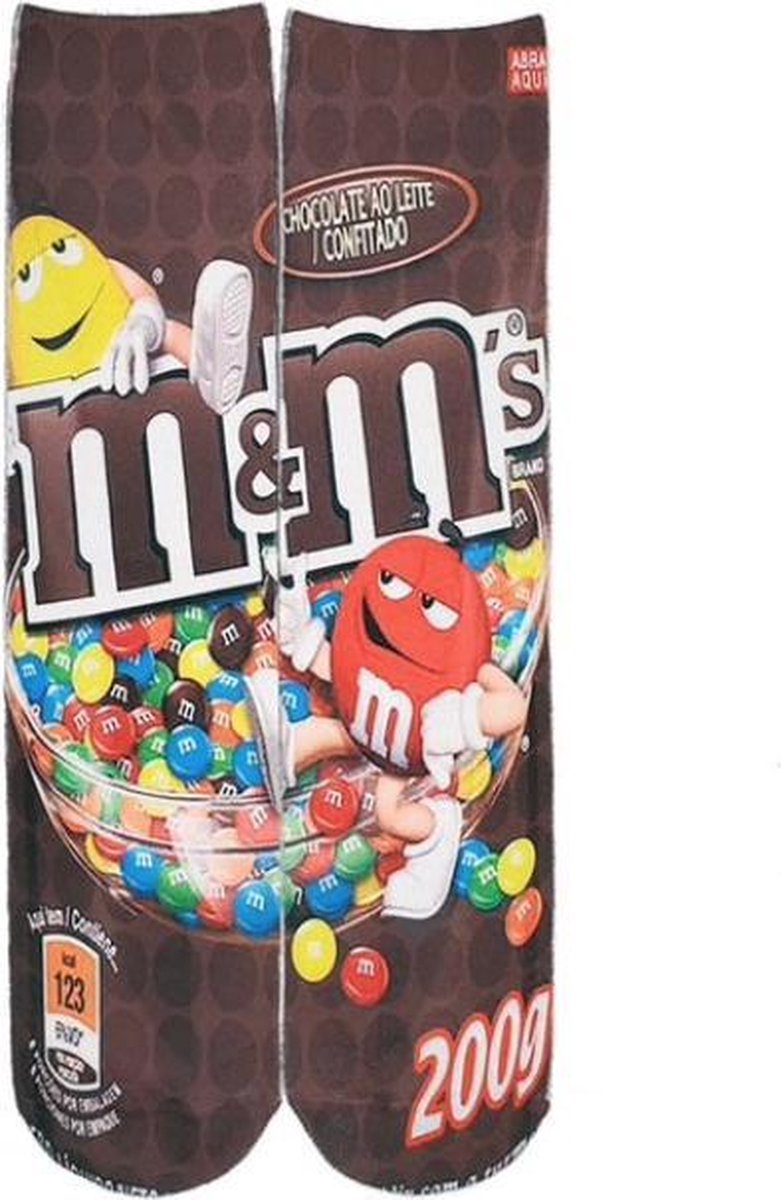 Fun sokken met de bruine M&M's (31128)