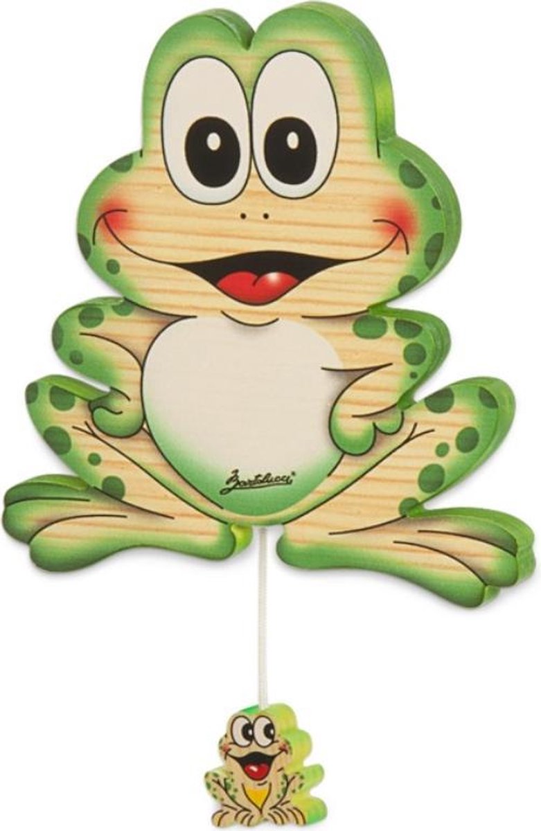 Muziekdoos kikker trekkoord | Bartolucci | Hout