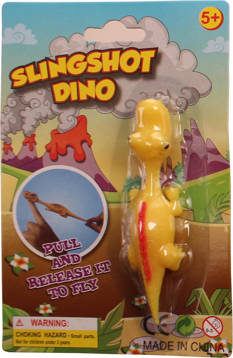 Lg-imports Slingshot Dino 11 Cm Geel/oranje J