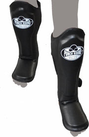 Punch Round Combat Sports Kickboks Scheenbeschermers Kids Zwart Kies uw maat: Kids - 6 Jaar