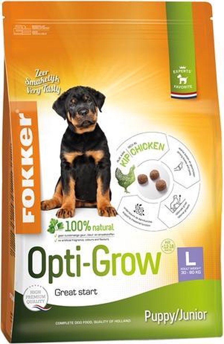 Fokker opti-grow puppy / junior large - 2
