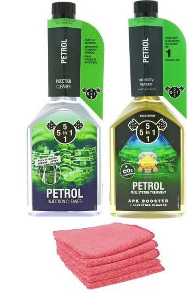 5in1 APK booster + Injectie reiniger 2x 310ml + 5 Microvezeldoeken