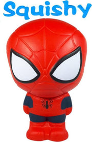Squishy Figuurtje Marvel Spiderman 15 cm + I love You Sleutelhanger  + Super Mario & Star Wars Sticker | Squishies Sqeezy Squeezy Pop it Fidget | Speelgoed voor kinderen | Stressbal Anti-Stress |