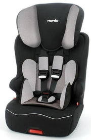 NANIA Isofix rugleuningverhoger met harnas Racer GR 1/2/3 van 9 tot 36 kg - Hatrix Grey