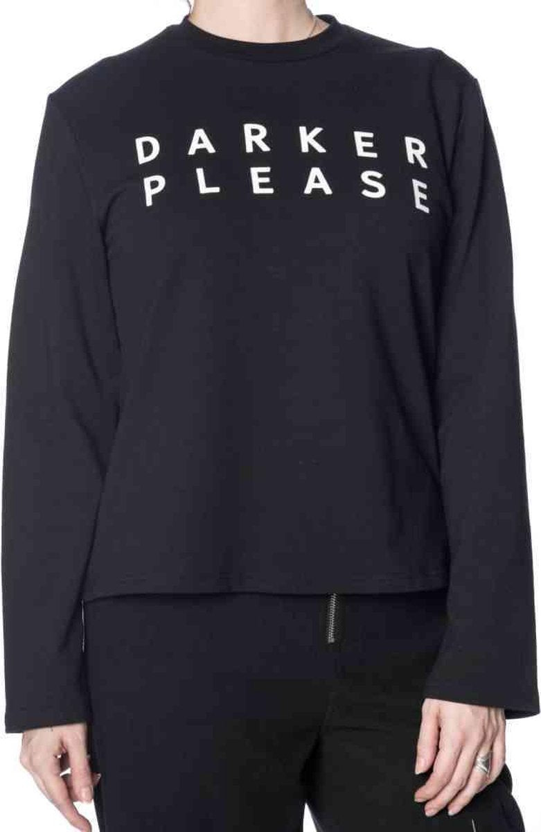 Banned Longsleeve top -XL- DARKER PLEASE Zwart