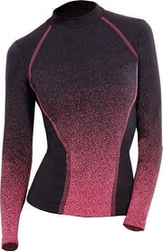 Iron-ic Thermoshirt Dames Polyamide Zwart/roze Maat M/l