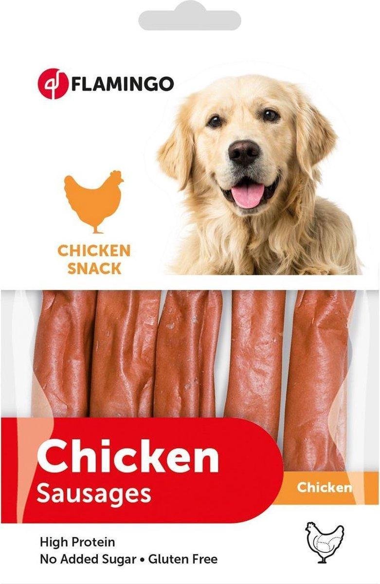 Flamingo hondensnack Chick'n snack sausages 85 gr.