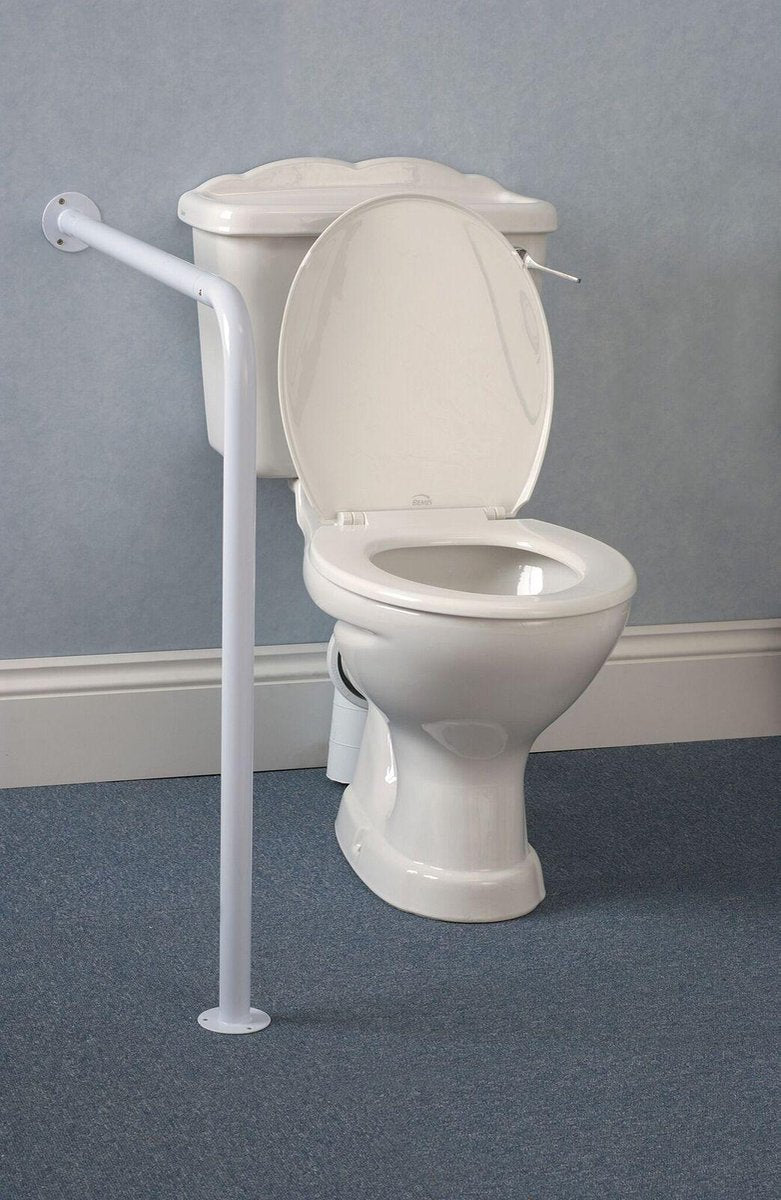 Vaste steun voor het toilet met vloer/muurbevestiging