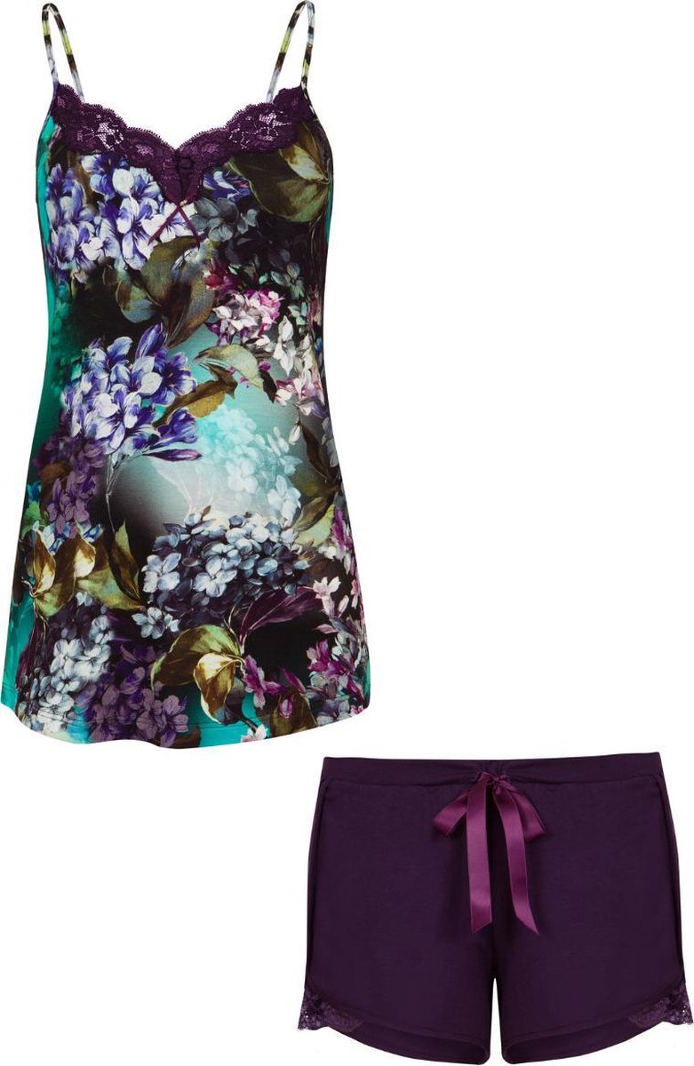 Pyjama met shorty Paars 7-810335 38