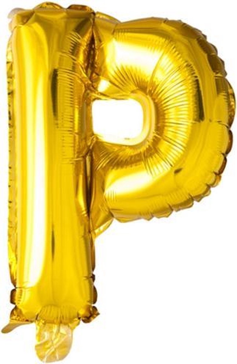 ballon - 100 cm - goud - letter - P