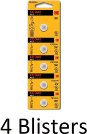 20 Stuks (4 Blisters a 5 st) Kodak Max lithium CR2016 blister 5